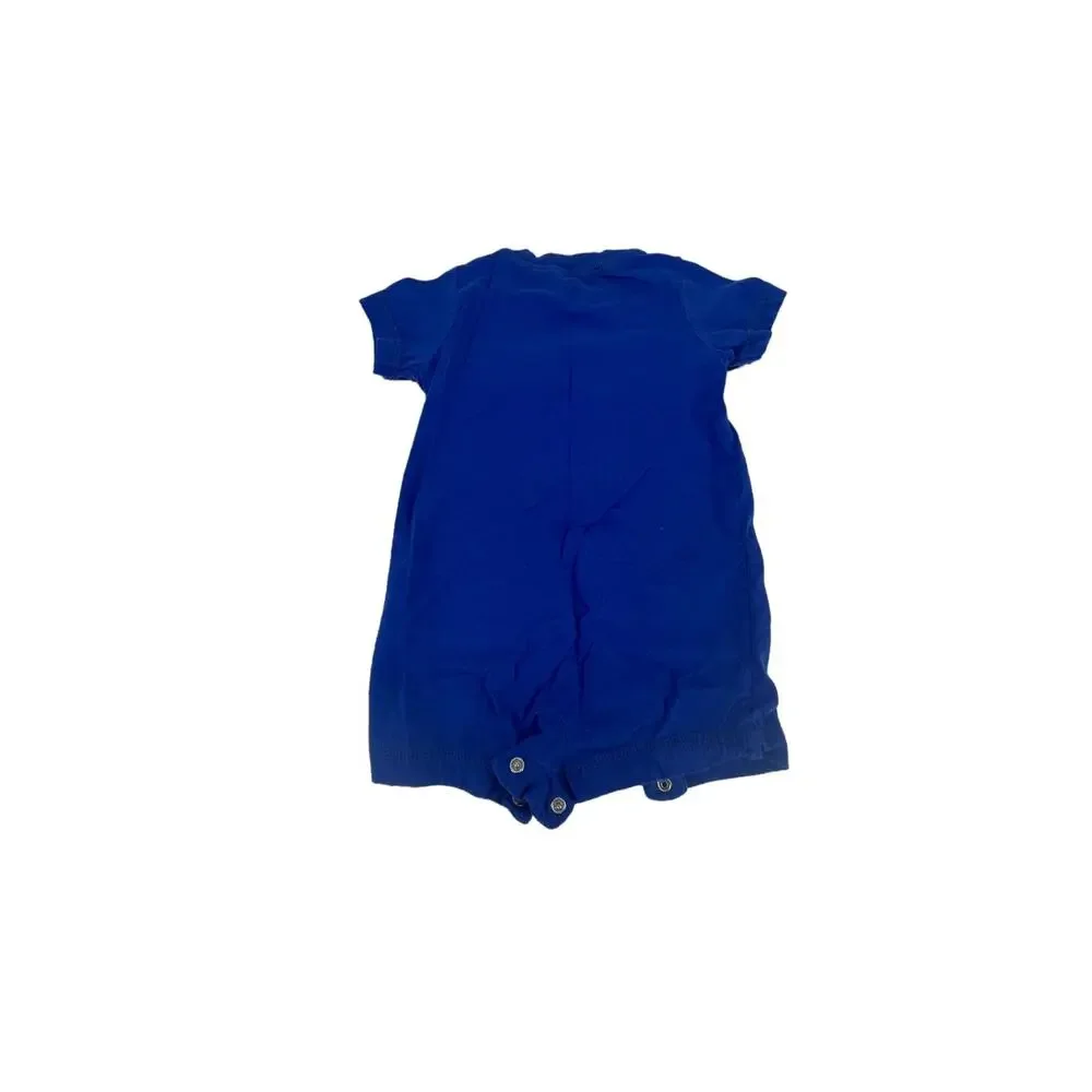Carter's Boys Blue Whale Graphic Short Sleeve One-Piece Size 12 Months